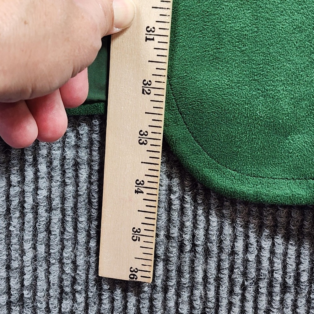 Vintage ClanHall Green Suede Leather Blazer Mens 44 Sport Coat Union Made in USA - Picture 5 of 16